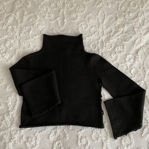 Gianfranco Ferre black wool turtleneck sweater